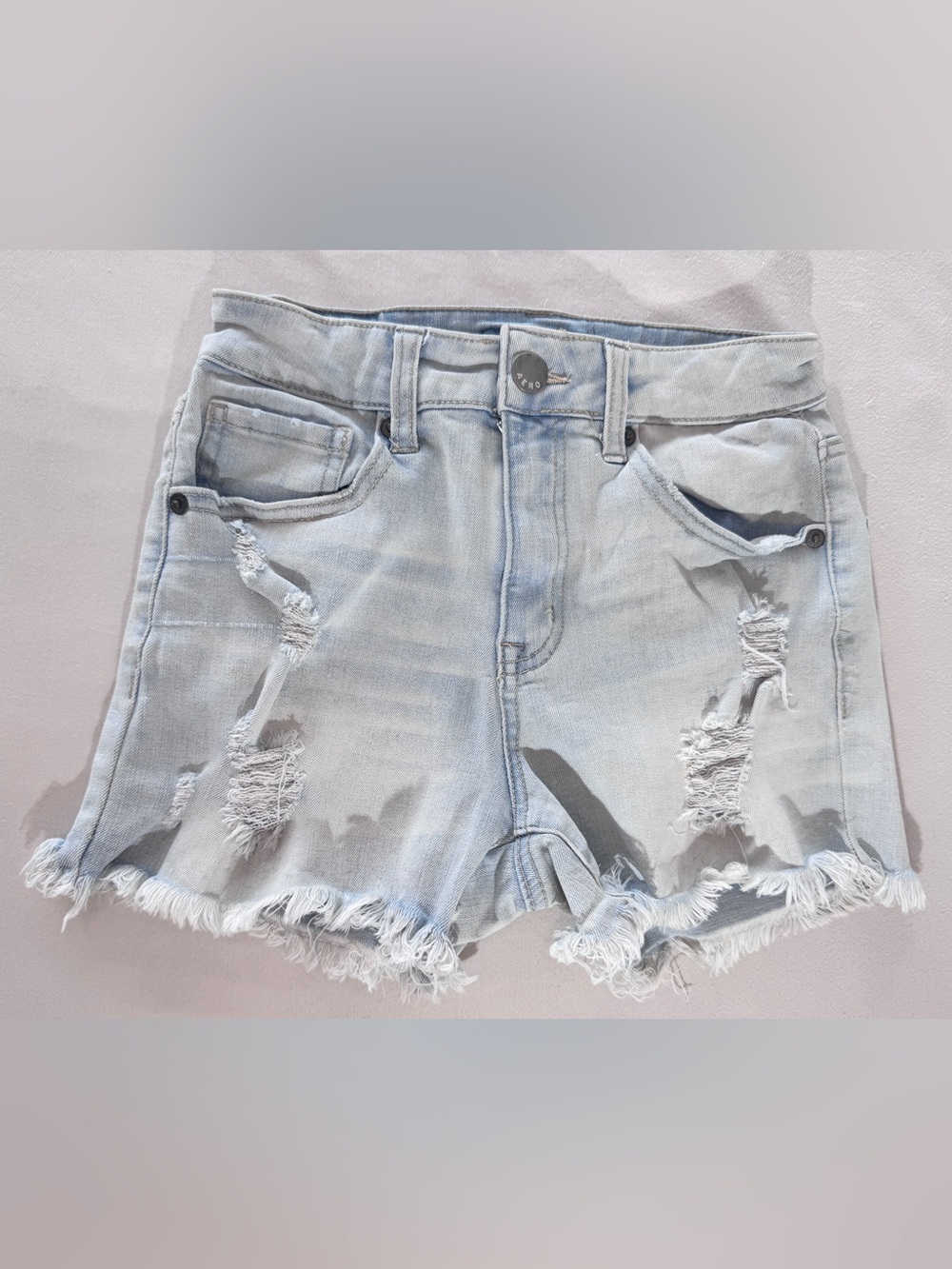 Aeropostale Light Blue Distressed Denim Shorts